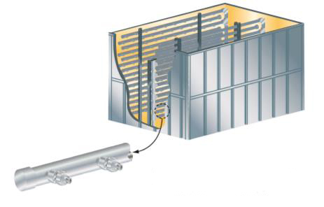 轉角型空心錐噴嘴應用的